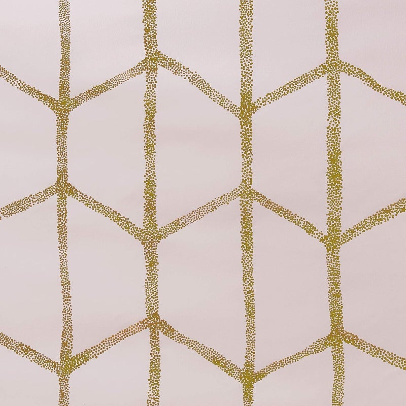 Intelligent Design Blackout Window Curtain, Light Blocking Curtains for Living Room, Thermal Insulated Window Panel with Metallic Print and Grommet Top, 50"x84", Blush/Gold, 1 Piece - Image 4